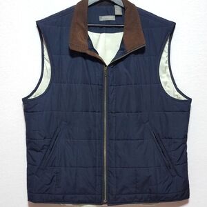 Cremieux Quilted Vest with Corduroy‎ Trim Size XL. #585